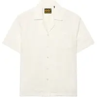 Superdry für Damen. W4010551A Hemd Heritage Broderie Gebrochenes Weiß (XS), Lässig, Kurzarm, Bio-Baumwolle