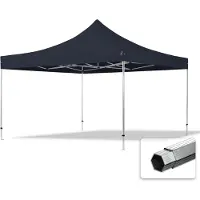 TOOLPORT 4x4m Aluminium Faltpavillon, ohne Seitenteile, schwarz