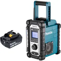 Makita DMR 116 T1 Akku Baustellenradio 14,4 - 18 V AM FM AUX + 1x Akku 5,0 Ah - ohne Ladegerät