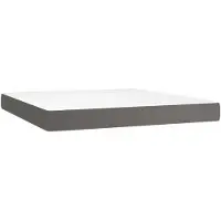 vidaXL Taschenfederkernmatratze Mittel Grau 160x200x20 cm Kunstleder