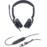 Yealink UH44 Dual UC USB-C/A Headset, Kabelgebunden, 20 - 20000 Hz, Büro/Callcenter, 162 g, Kopfhörer, Schwarz