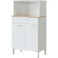 CALICOSY - Küchenbuffet mit 2 Türen und 1 Schublade Kira - L72 x H126 cm