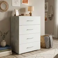 Dmora Kommode Primula 60x41x87 cm Grau 4 Schubladen