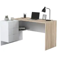 Dmora Schreibtisch - Weiß 108x145x73h cm