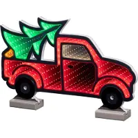 Lumineo Weihnachtsdeko Pick-up LED Infinity Light 40x24,5cm mehrfarbig