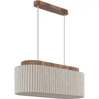 Globo Lighting Hängeleuchte, JANNIE, Braun, Holz, E27, 3-flammig, höhenverstellbar