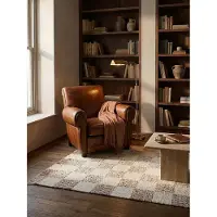 KADIMA DESIGN Teppich Schachbrettmuster Bouclé-Flor mit Quasten Beige-Natur | 200x300cm