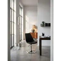 KADIMA DESIGN Drehsessel Esszimmerstuhl Kunstleder-Sitzfläche in in Schwarz | Gr.: onesize