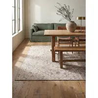 KADIMA DESIGN Teppich waschbar Kurzflor Medaillon Muster Orientalisches Design Beige Vintage-Optik | 190x290cm