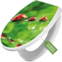 Banjado Toilettendeckel weiß mit Absenkautomatik und Motiv Für Jeden Einen [TDW 10888]