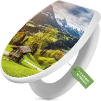 Banjado Toilettendeckel weiß mit Absenkautomatik und Motiv Berchtesgadener Land [TDW 11208]