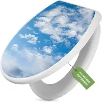 Banjado Toilettendeckel weiß mit Absenkautomatik und Motiv Wolken 1 [TDW 12830]