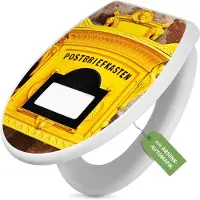 Banjado Toilettendeckel weiß mit Absenkautomatik und Motiv Historischer Postkasten [TDW 10337]