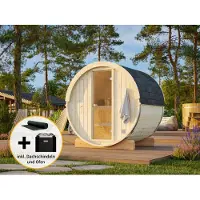 Palmako Saunafass Anita 0,9 m² Aktionsangebot inkl. 3,6 kW Saunaofen