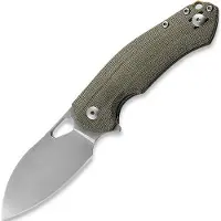 GiantMouse ACE Biblio XL green canvas micarta Taschenmesser