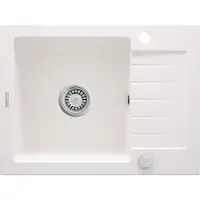 Deante | 1-Kammer-Granitspüle - mit Abtropffläche - elegant und langlebig - für kleine Küchen
