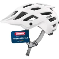 ABUS MTB-Helm Moventor 2.0 - komfortabler Fahrradhelm fürs Gelände - All-Mountain-Helm - für Damen und Herren - Weiß, M