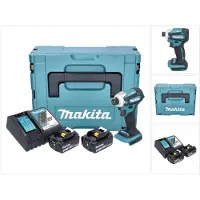 Makita DTD 172 RFJ Akku Schlagschrauber 18 V 180 Nm 1/4" Brushless + 2x Akku 3,0 Ah + Ladegerät + Makpac