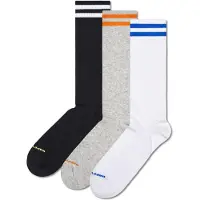 Happy socks Socken Solid Sneakers Unisex Black / Grey / White / Blue / Orange (3er-Pack)-Schuhgröße 36 - 40