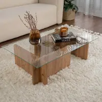 Dmora Couchtisch Itri 105x65x30h cm Braun Zeitschriftenhalter