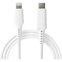 Nedis Lightning Kabel - USB 2.0 - Apple Lightning 8-Pin - USB-C Stecker - 480 Mbps - Vernickelt - 1.00 m - Rund - PVC - Weiss - Box
