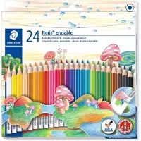 Staedtler - Noris erasable colour pencils with eraser – 24 pcs (144 50NC24)