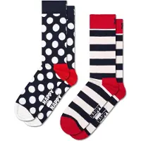 Happy socks Unisex Socken, 2er Pack - Classic Crew, Organic Cotton, Farbmix