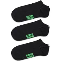 Happy socks Socken 3er-Pack Solid Low Socks Unisex Black-Schuhgröße 36 - 40