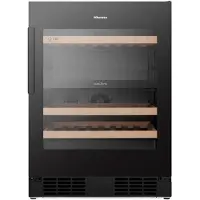Hisense Gorenje RW3N122GSLF Weinkühlschrank, 2 Temperaturzonen, 128 Liter, 46 Flaschen, WiFi-Steuerung, LED-Beleuchtung, Schwarz