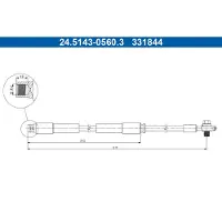 Ate Bremsschlauch 24514305603 für VAG
