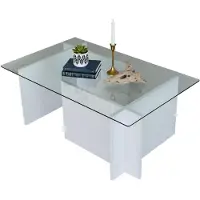 Dmora Wohnzimmertisch Asellus, Niedriger Wohnzimmertisch, Kaffeeregal, Couchtisch für Sofa, 105x65h40 cm, Weiß