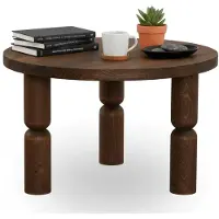Dmora Wohnzimmertisch Dpedron, Niedriger Wohnzimmertisch, Kaffeeregal, Couchtisch für Sofa, 60x60h40 cm, Nussbaum