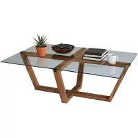 Dmora Visconti - Couchtisch, 105x65x35h cm Braun Nussbaum, Rechteckige Form