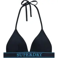 Superdry für Damen. W3010464A Bikini-Triangel Logo Marine (L), Strandbekleidung, Recyceltes Polyester