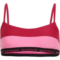Superdry für Damen. W3010396A Stretch-Bralette-Bikinioberteil rosa (L), Strandbekleidung, Recyceltes Polyester, Nachhaltig