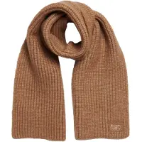 Superdry für Damen. W9310069A Braun gerippter Strickschal (OSFA), Lässig, Nylon