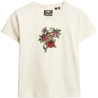 Superdry Small Tattoo Rhinest Fittd Kurzarm-t-shirt