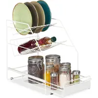Relaxdays Küchenschrank Organizer Weiß