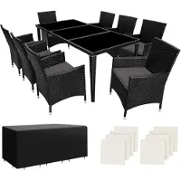 TecTake Aluminium Rattan Sitzgruppe Menorca wetterfest und UV-beständig