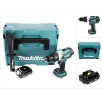 Makita DDF 458 Y1J 18V Akku Bohrschrauber 91 Nm im Makpac mit 1x BL1815N 1,5 Ah Akku