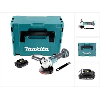 Makita DGA 506 Y1J Akku Winkelschleifer 18V 125mm Brushless + 1x Akku 1,5Ah + Makpac - ohne Ladegerät