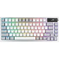 Asus ROG Azoth, 75%, Verkabelt & Kabellos, USB + RF Wireless + Bluetooth, Mechanischer Switch, RGB-LED, Weiß