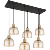 Globo Lighting Hängeleuchte SWANSON LBH 105x36x130 cm schwarz
