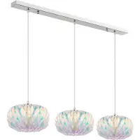 Globo Lighting Hängeleuchte JUANA LBH 95x25x120 cm chrom Hängelampe