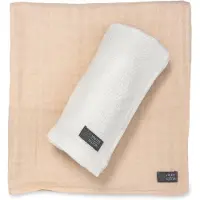 Vinter & bloom VinterBloom Soft Grid + Muslin Decke 2er-Pack, Weiß/beige