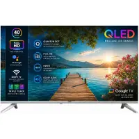 JTC -24 40 Zoll / 100 cm QLED Smart Fernseher JTCSQ40F39405G, Android TV, Play Store, Google Sprachsteuerung, Triple Tuner, Bluetooth, Rahmenlos-Design