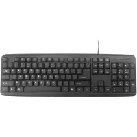Gembird KB-U-103-RU, Volle Größe (100%), Kabelgebunden, USB, Membran Key Switch, QWERTY, Schwarz
