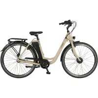 Prophete Geniesser 1.0 E-Bike - 28 Zoll Wave-Rahmen, Bis zu 100 km Reichweite, Beige