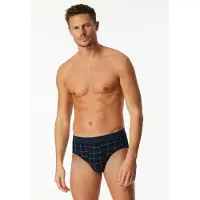 Schiesser Slip "Fine Interlock" mit Eingriff, kariert