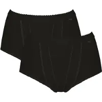 Sloggi Shapingslip "Control" 2erPack, doppellagige Bauchpartie, formend, Baumwollmix, elastisch